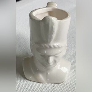 Vintage White Toby Style Officer Soldier Military Miniature Mug/Cup/Bud Vase